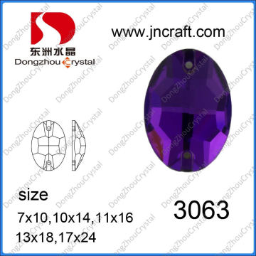 Dz-3063 Amethyst Sew on Rhinestone for Clothes Decoration